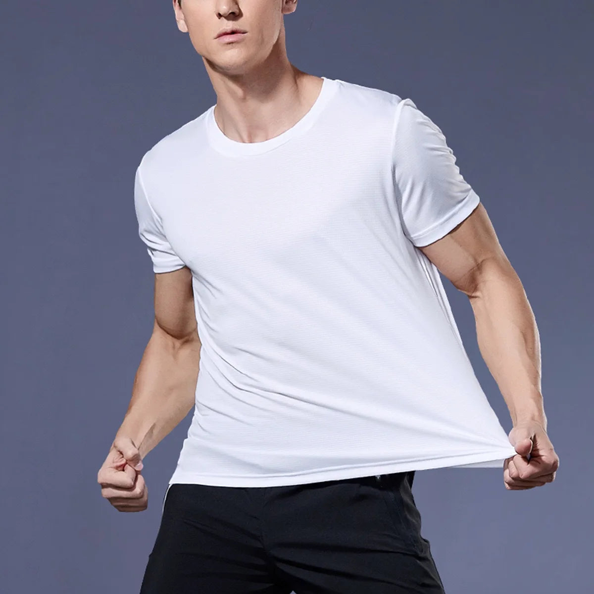 Men’s Quick Dry Gym Running T Shirt Moisture Wicking Training