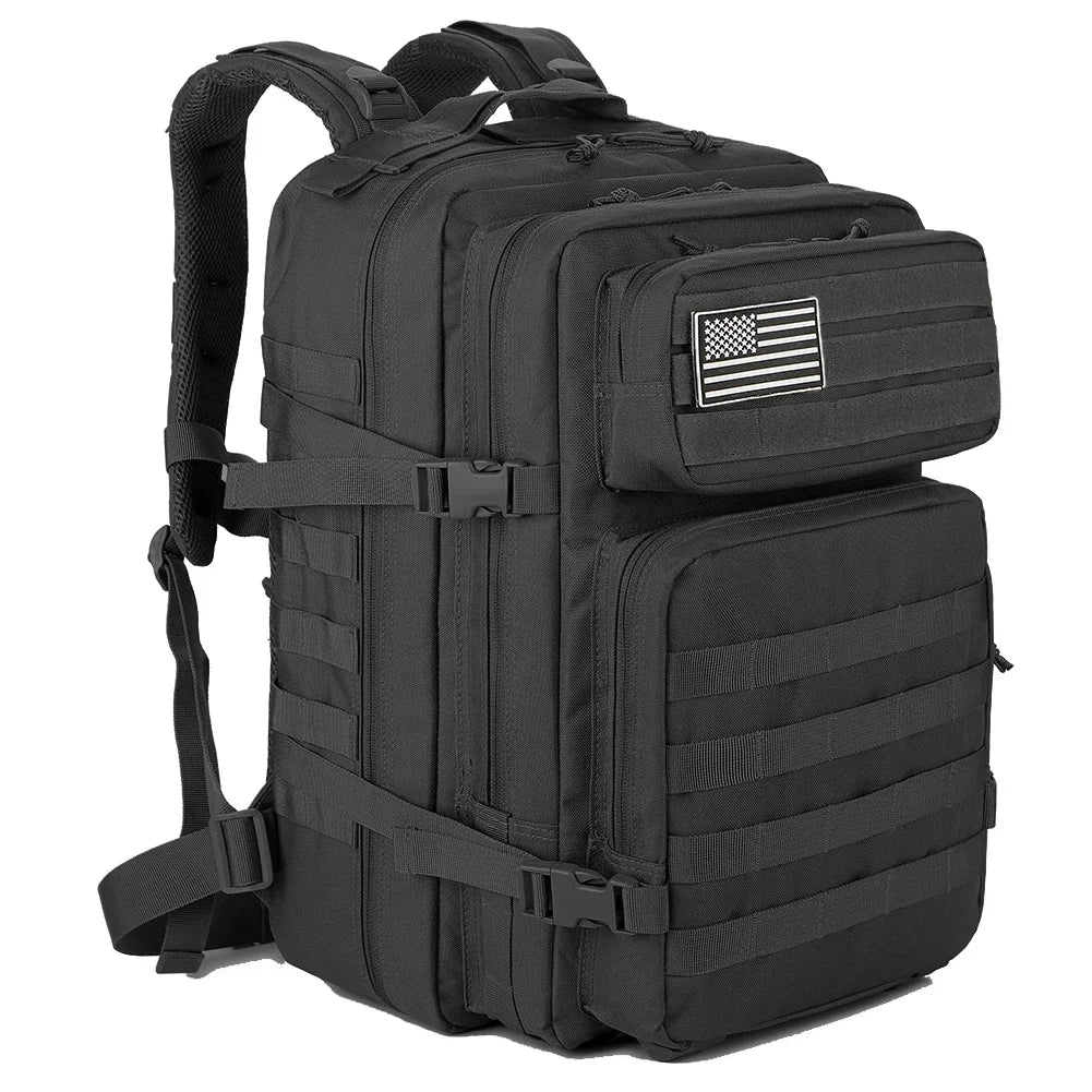 45L Tactical Backpack Large Capacity MOLLE Hiking Camping Outdoor Bag