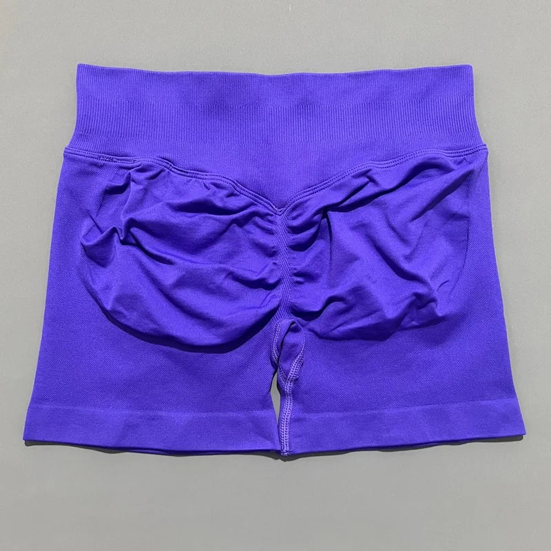 Women High Waist Yoga Shorts Seamless Butt Lift Tummy Control