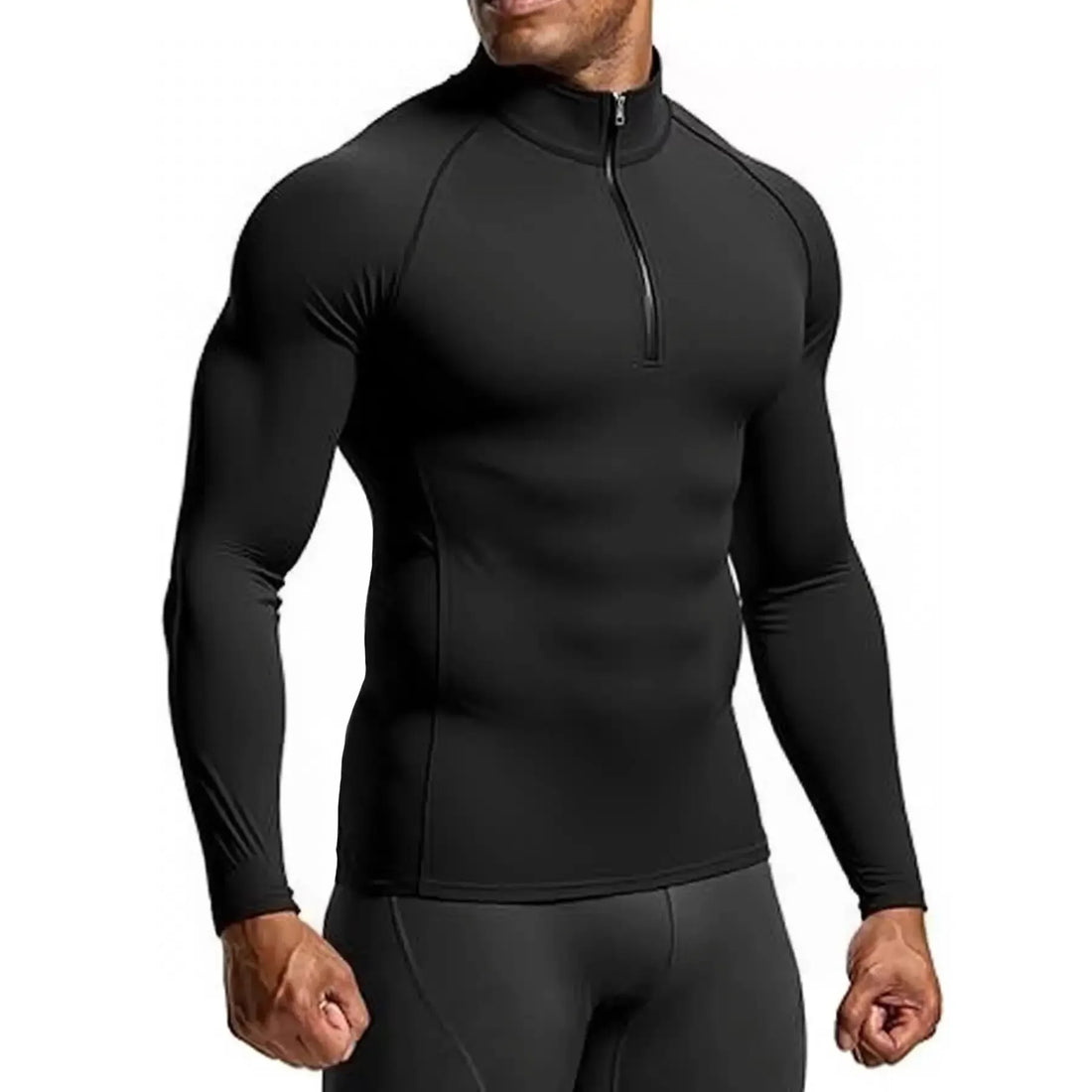 Men’s Slim Fit Long Sleeve Gym Compression Running Sports Shirt