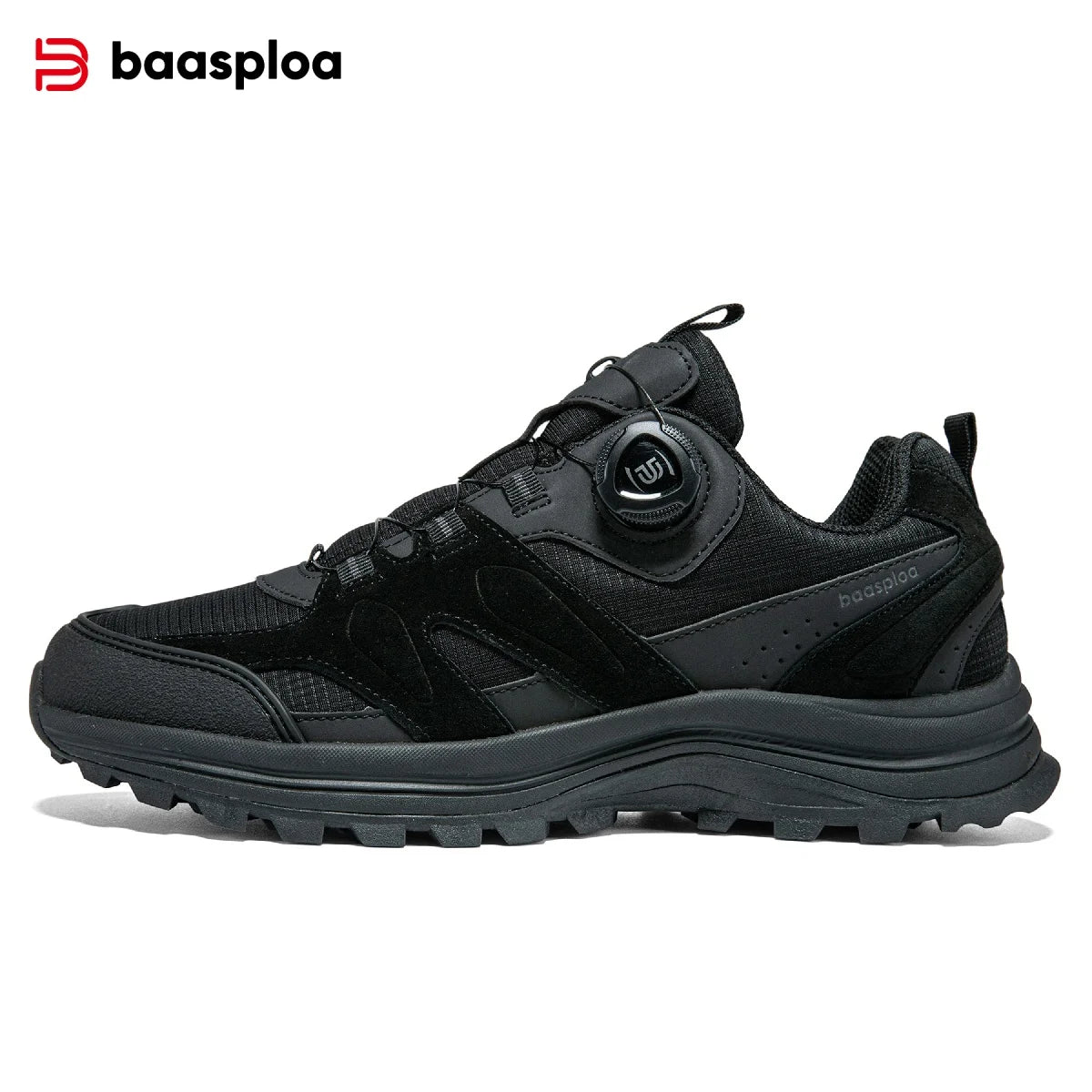 Baasploa Men Hiking Shoes Breathable Non Slip Outdoor Walking Sneakers