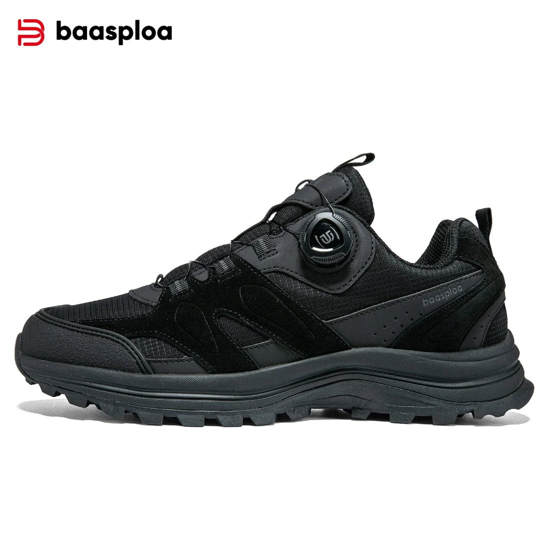Baasploa Men Hiking Shoes Breathable Non Slip Outdoor Walking Sneakers