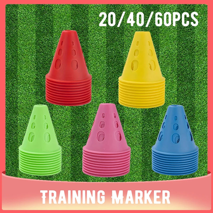 Colorful Soccer Training Cones Set Football Agility Marker Cups Kit