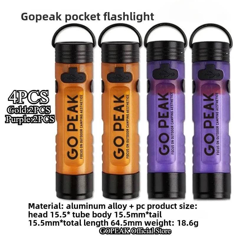 Pocket Mini LED Flashlight Key Clip Outdoor Emergency Survival Light