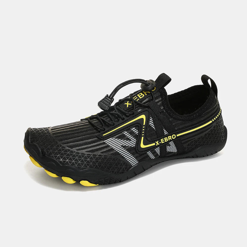 Wide Toe Barefoot Shoes Unisex Aqua Beach Sports Sneakers Black