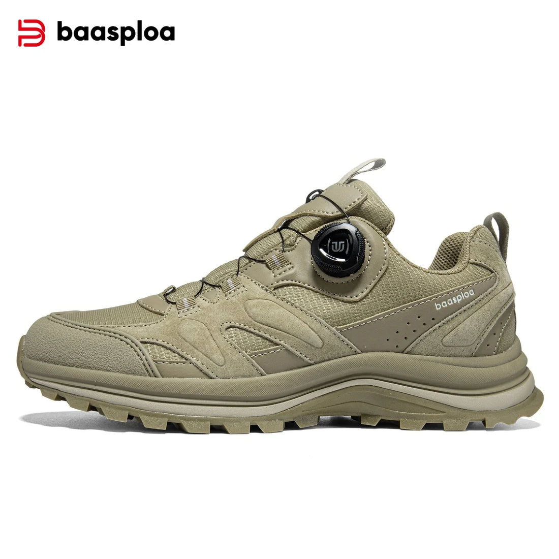 Baasploa Men Hiking Shoes Breathable Non Slip Outdoor Walking Sneakers