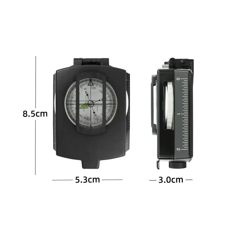Tactical Survival Compass High Precision Metal Luminous Outdoor Navigation Tool