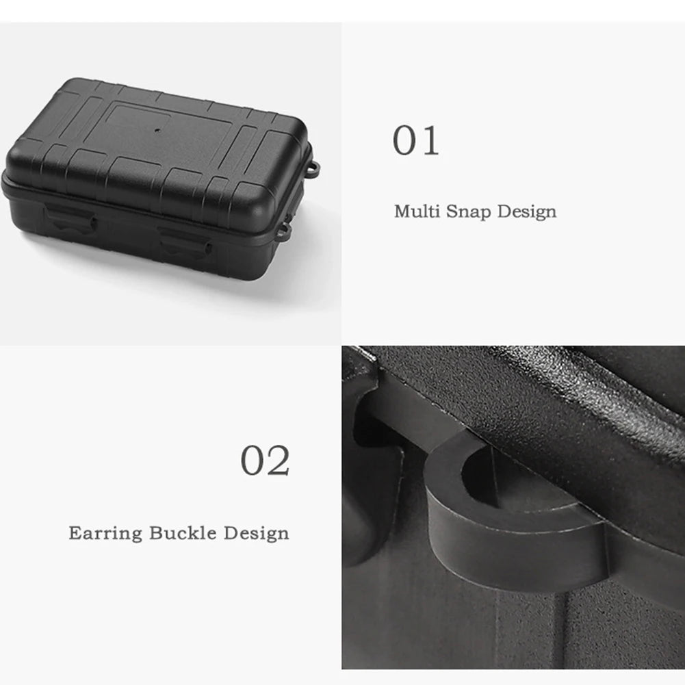 Portable Storage Box Waterproof Dry Box Survival Sealed Box Plastic EDC Tools Storage Container Case For Outdoor Gear Storage