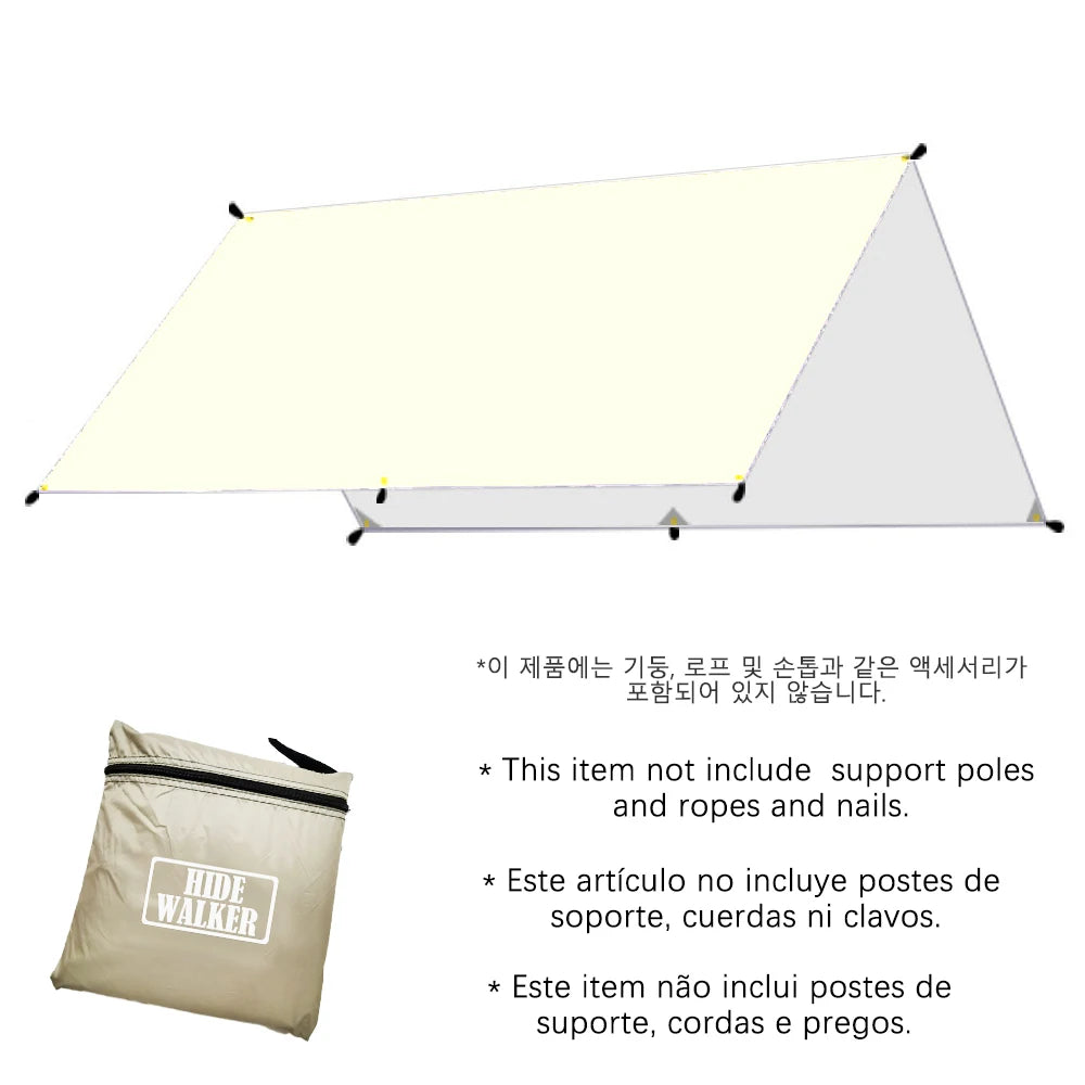 Waterproof Sunshade Tarp UV Protection Camping Awning Outdoor Shelter Canopy