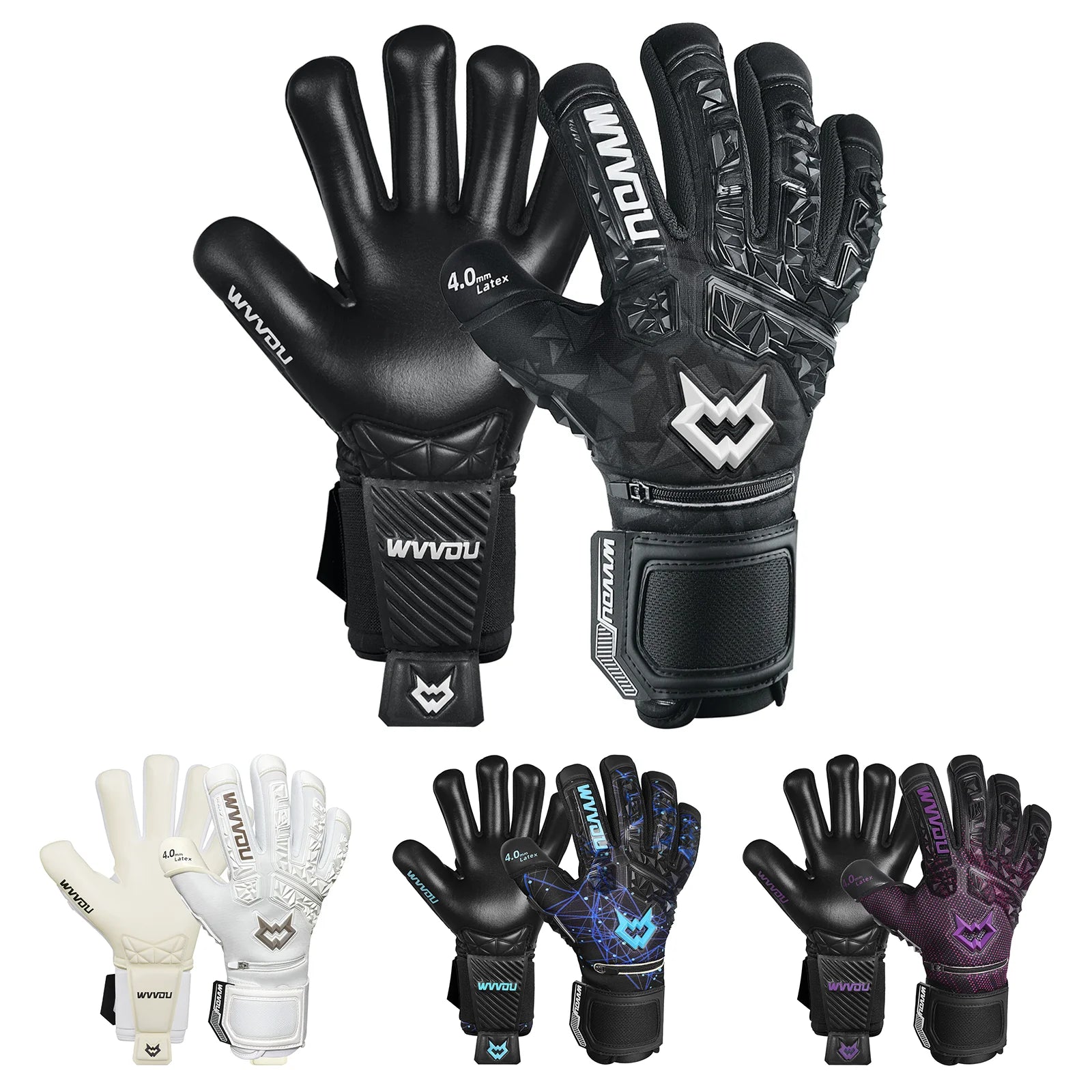 Soccer Goalkeeper Gloves with Finger Save Adults Youth High Performance