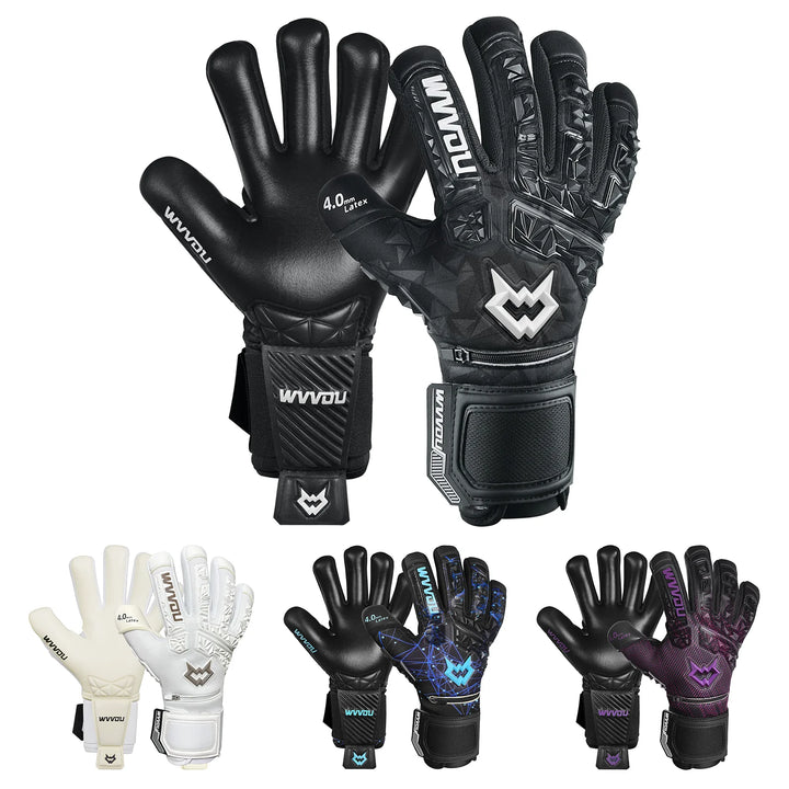 Soccer Goalkeeper Gloves with Finger Save Adults Youth High Performance