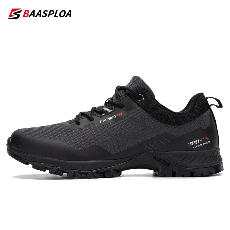 Baasploa Waterproof Hiking Shoes Men Non Slip Lightweight Outdoor Sneakers