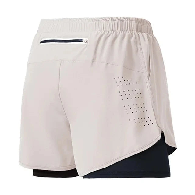 Men’s Running Shorts Quick Dry Double Layer Fitness Workout Black