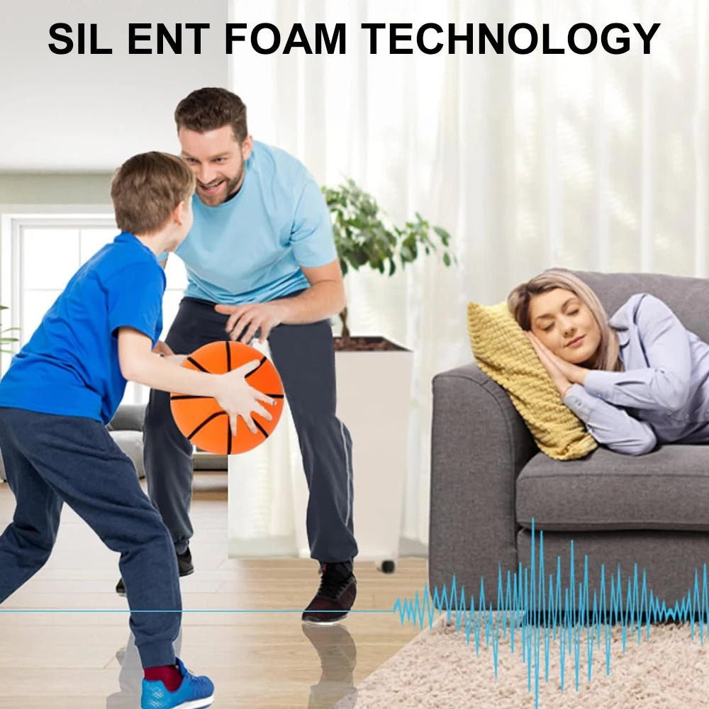 Silent Dribbling Foam Basketball Noiseless Indoor Training High Bounce Ball
