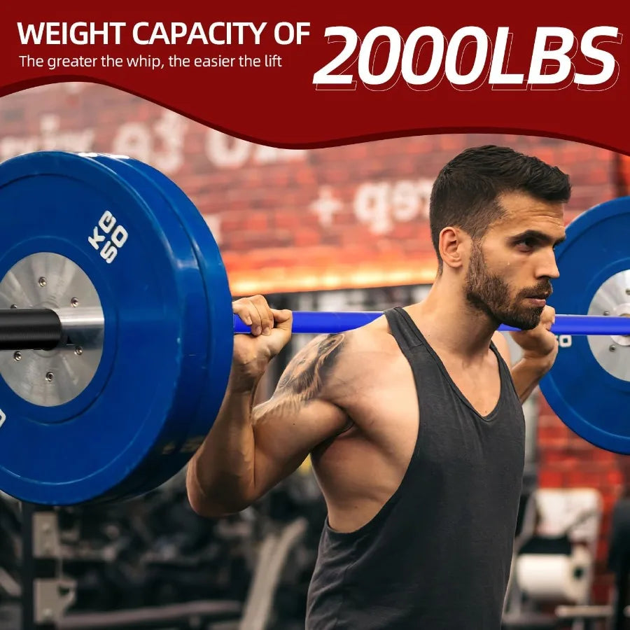 7ft Olympic Barbell 45lb Powerlifting Weightlifting 2000lb Capacity 2 Inch