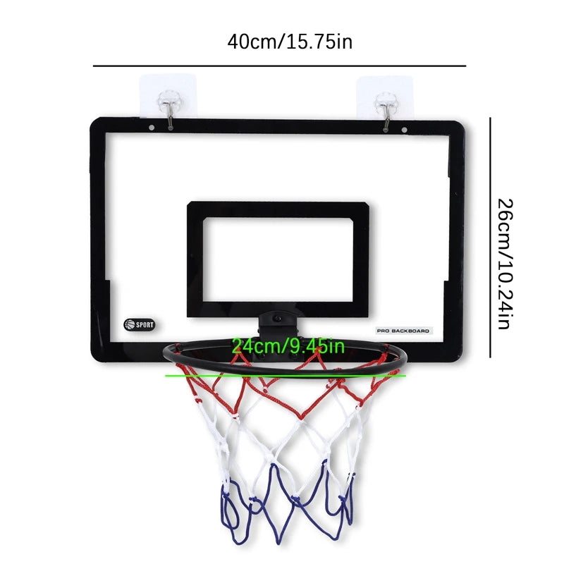 Mini Indoor Basketball Hoop Door Wall Mounted Kids Adults Game