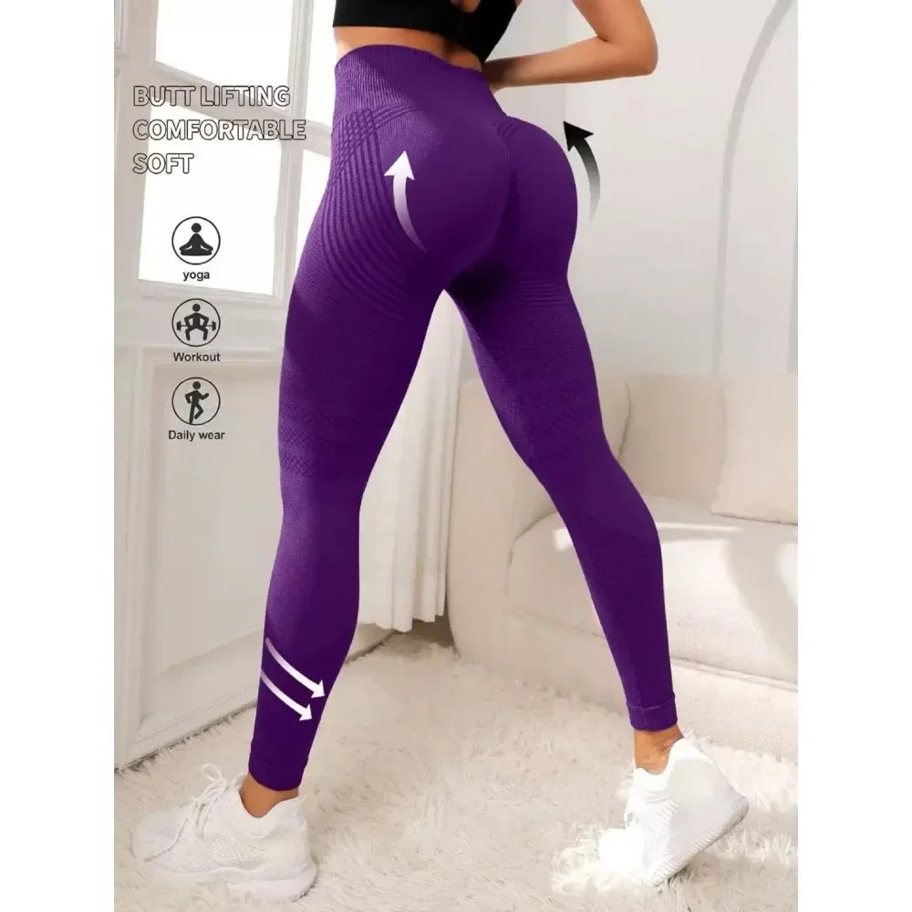 3D Cellulite Leggings High Waisted Butt Lift Gym Yoga Pants