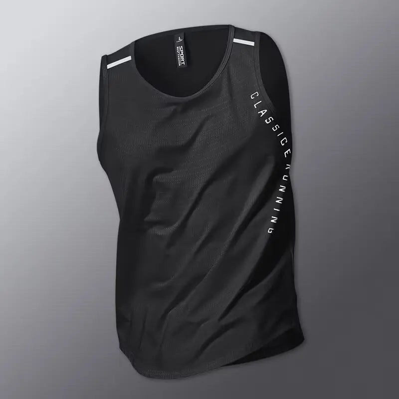 Men’s Ice Silk Sports Vest Quick Dry Sleeveless Running Top