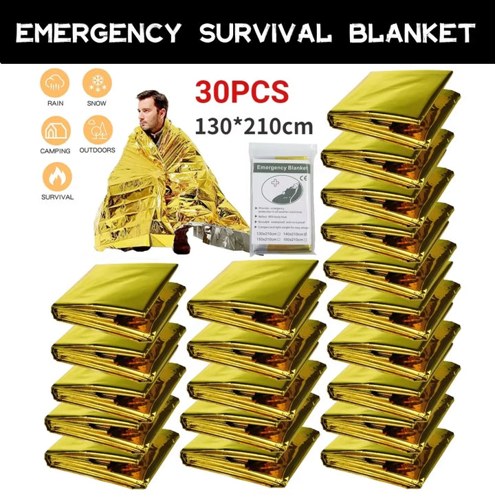 Emergency Survival Thermal Blanket Waterproof Foil First Aid Rescue Sheet
