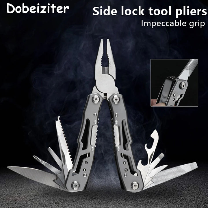 Stainless Steel Camping Multitool Folding Knife Pliers Survival Hiking Tool