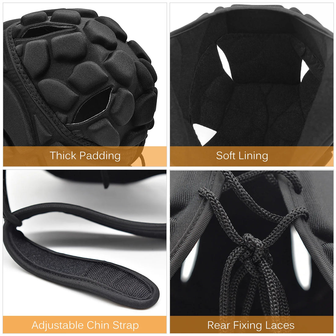 Adjustable Football Helmet Goalie Head Guard Rugby Soccer Sports Helmet