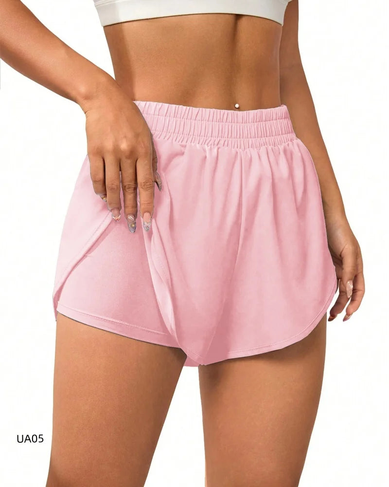 Women’s 2 in 1 Flowing Quick Dry Running Yoga Gym Shorts